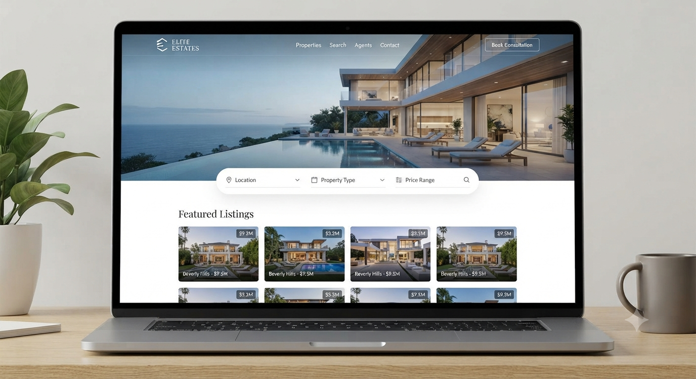 Real Estate website by Finiwebb